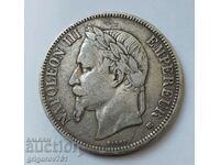 5 франка сребро Франция 1869 ВВ - сребърна монета #77