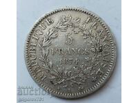 5 Francs Silver France 1874 A - Silver Coin #81