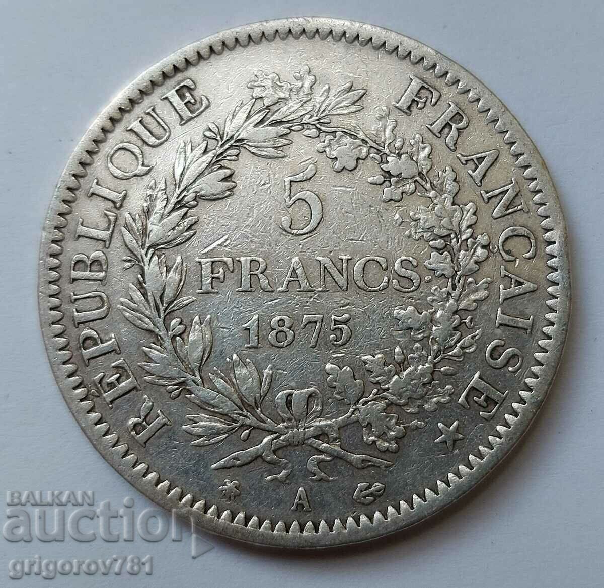 5 Φράγκα Ασήμι Γαλλία 1975 - Ασημένιο νόμισμα #83