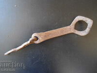 Old wrought latch, engraved
