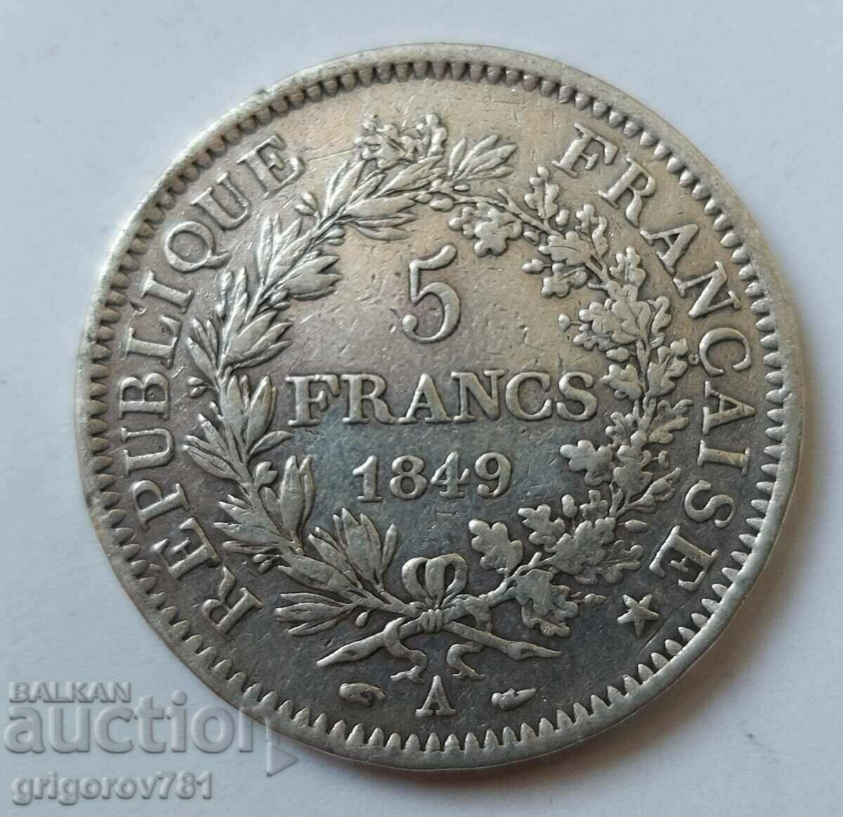 5 франка сребро Франция 1949 А - сребърна монета #84
