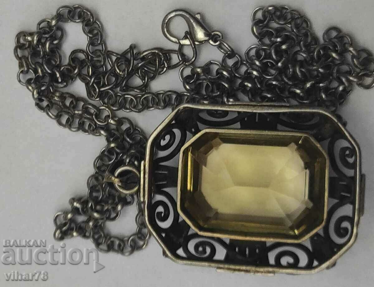 ΠΑΛΙΟ ΤΕΡΑΣΤΙΟ ΑΣΗΜΕΝΙΟ ΚΡΕΜΑΧΙΟ CITRINE - 7