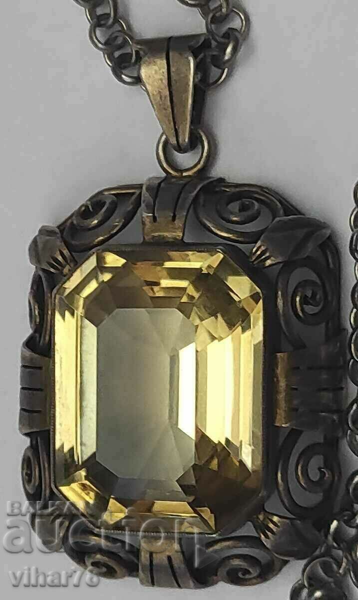 ΠΑΛΙΟ ΤΕΡΑΣΤΙΟ ΑΣΗΜΕΝΙΟ ΚΡΕΜΑΧΙΟ CITRINE