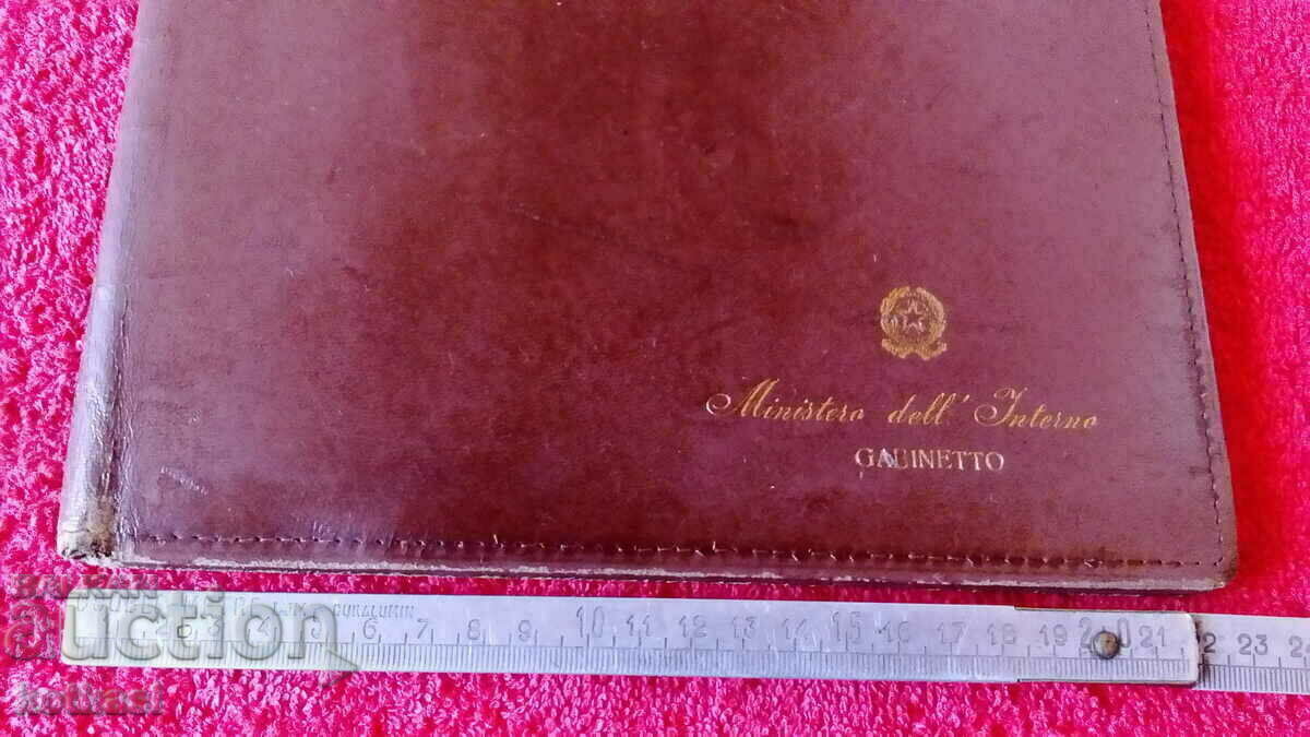 Old leather folder Ministry Italy with price 12.50 BGN | € 6.39