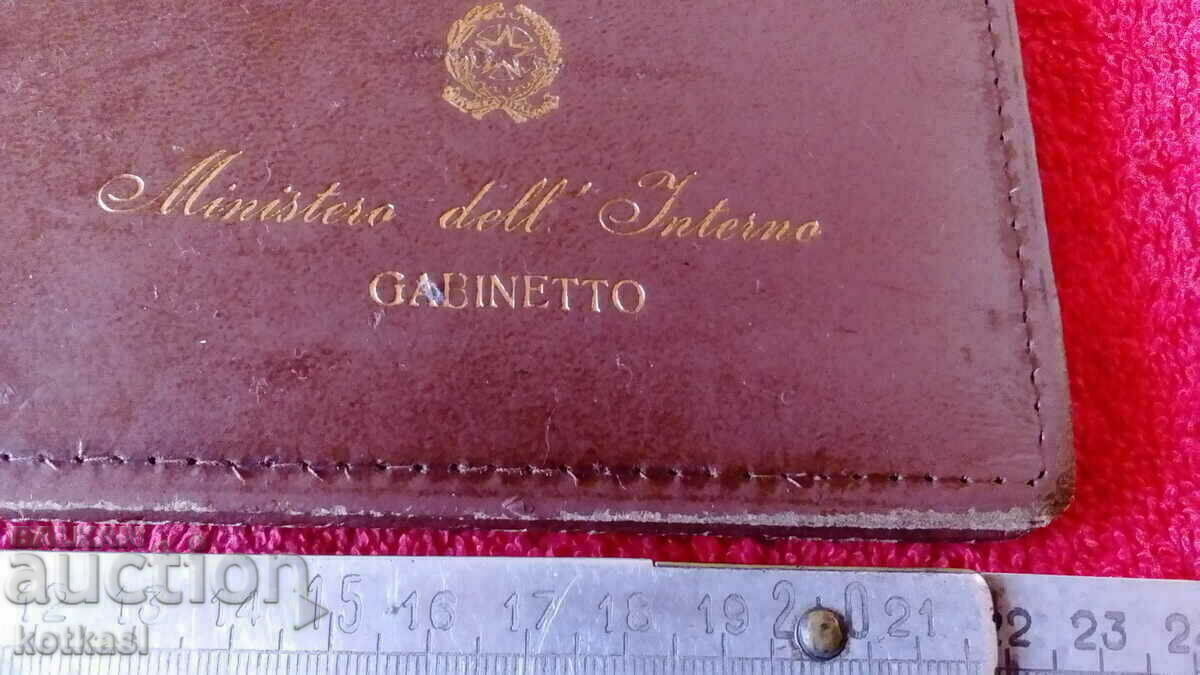 Auction  Old leather folder Ministry Italy