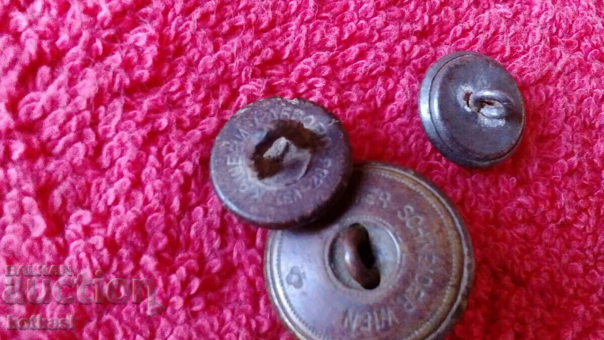 Lot de 3 Nasturi Vechi Militari Principatul Regatul Bulgariei - 6 Lot de 3 Nasturi Vechi Militari Principatul Regatul Bulgariei - 6