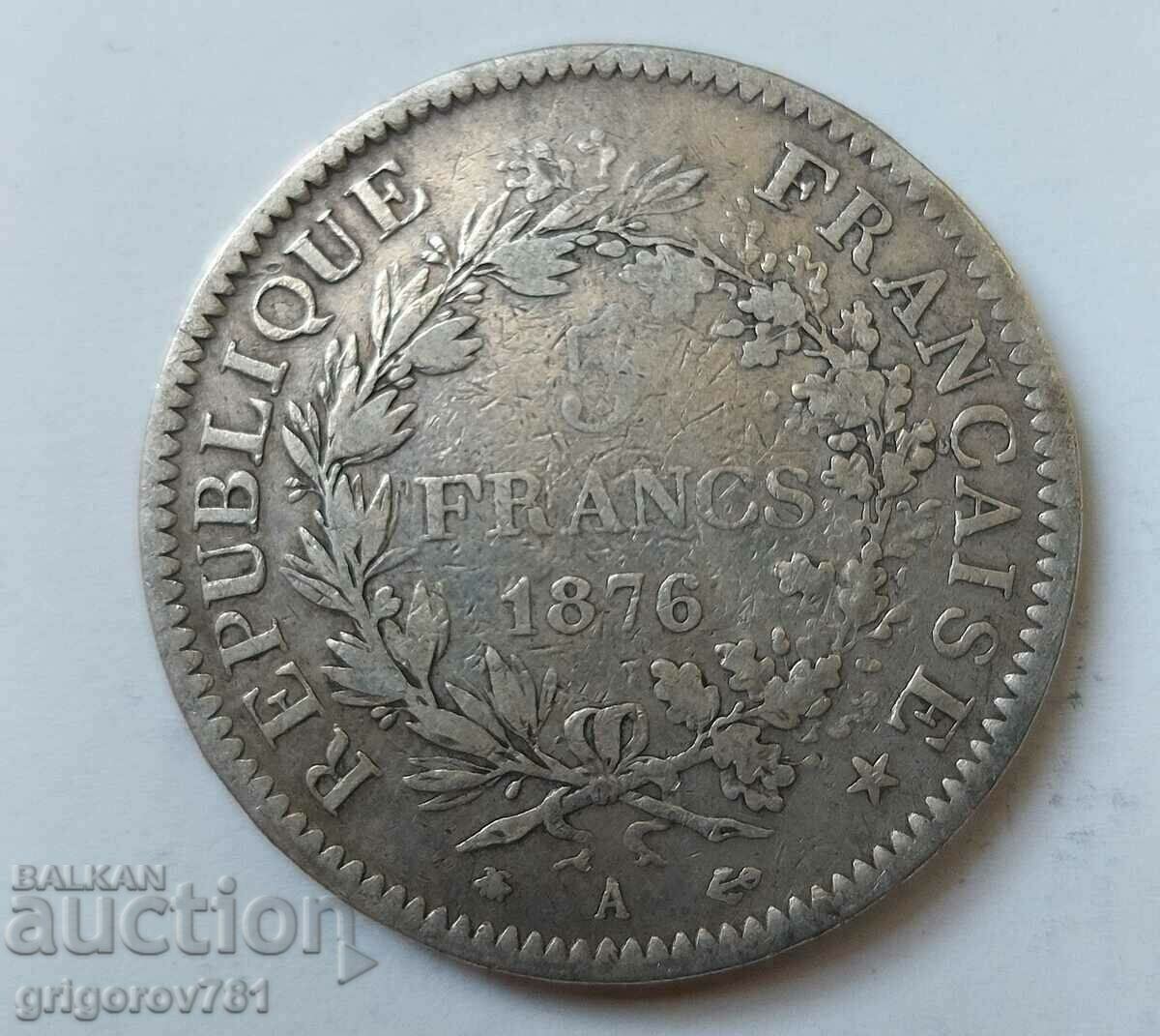5 Φράγκα Ασήμι Γαλλία 1976 A Rare - Ασημένιο νόμισμα #88