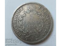 5 Francs Silver France 1976 A Rare - Silver Coin #88