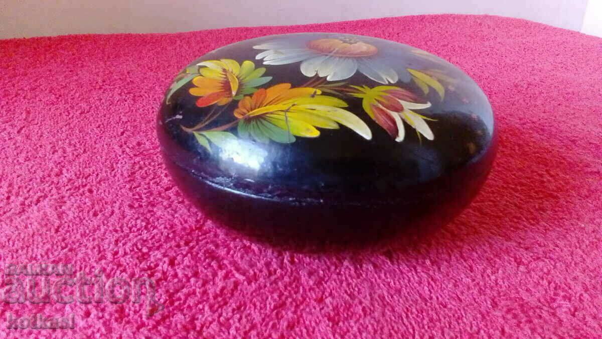 Old hand painted Box author Papier mache - 7 Old hand painted Box author Papier mache - 7