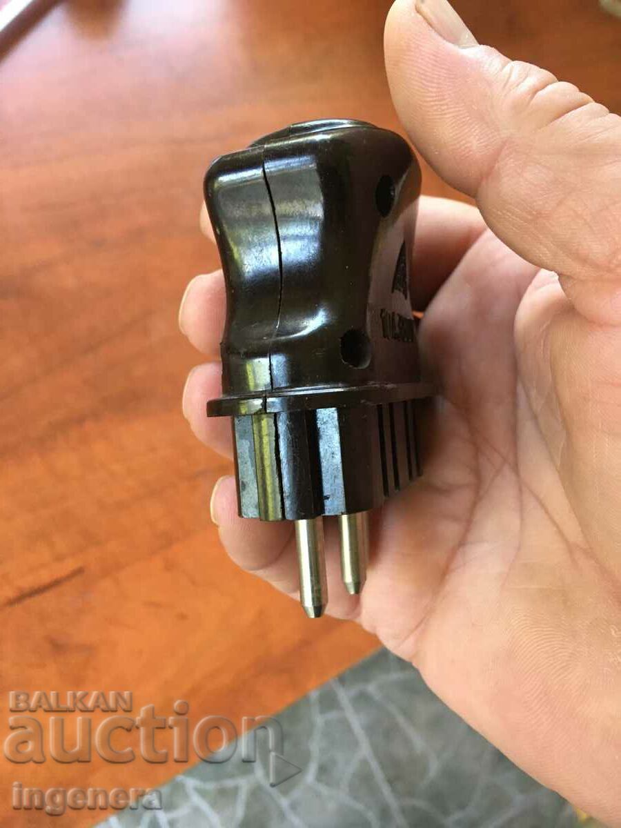 EL. PLUG BAKELITE ANTIQUE THREE PHASE with price 11.00 BGN | € 5.62 EL. PLUG BAKELITE ANTIQUE THREE PHASE with price 11.00 BGN | € 5.62