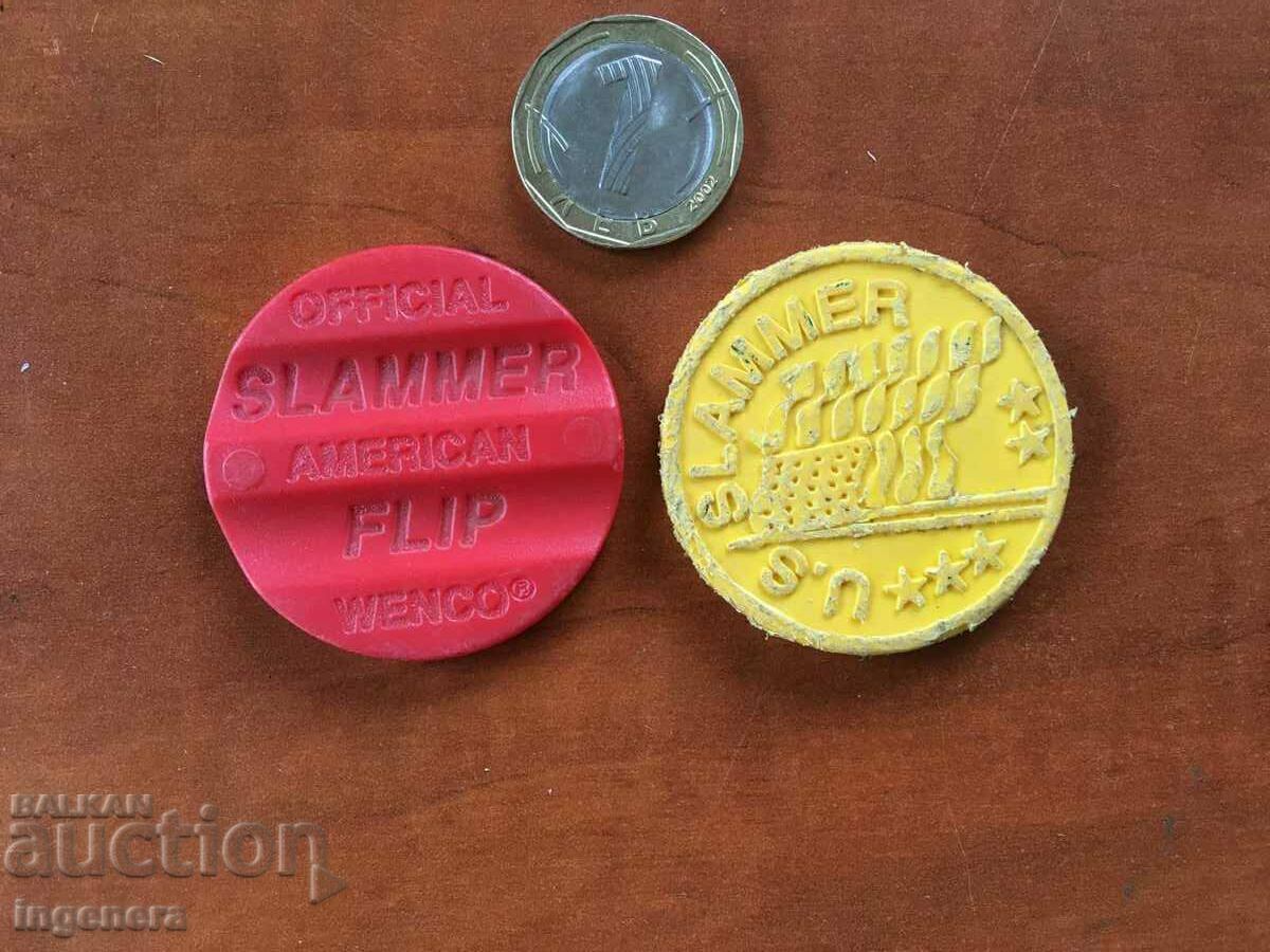 TOKEN WHEAT CHIP PLASTIC - 5 TOKEN WHEAT CHIP PLASTIC - 5