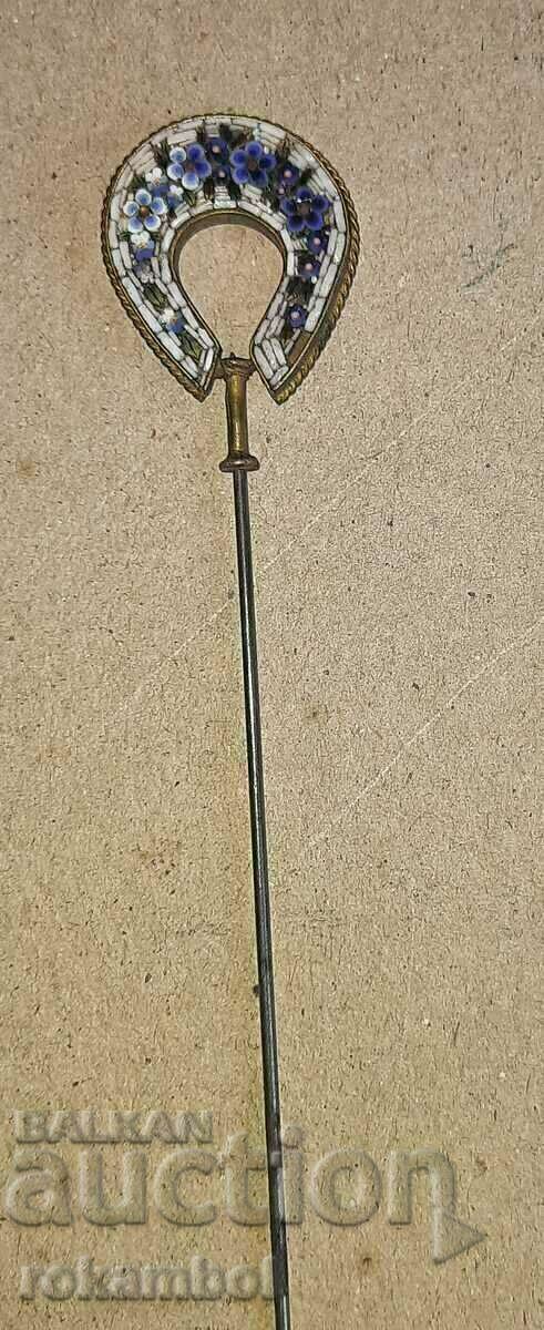 Unique hat pin Venetian mosaic with price 220.00 BGN | € 112.48 Unique hat pin Venetian mosaic with price 220.00 BGN | € 112.48