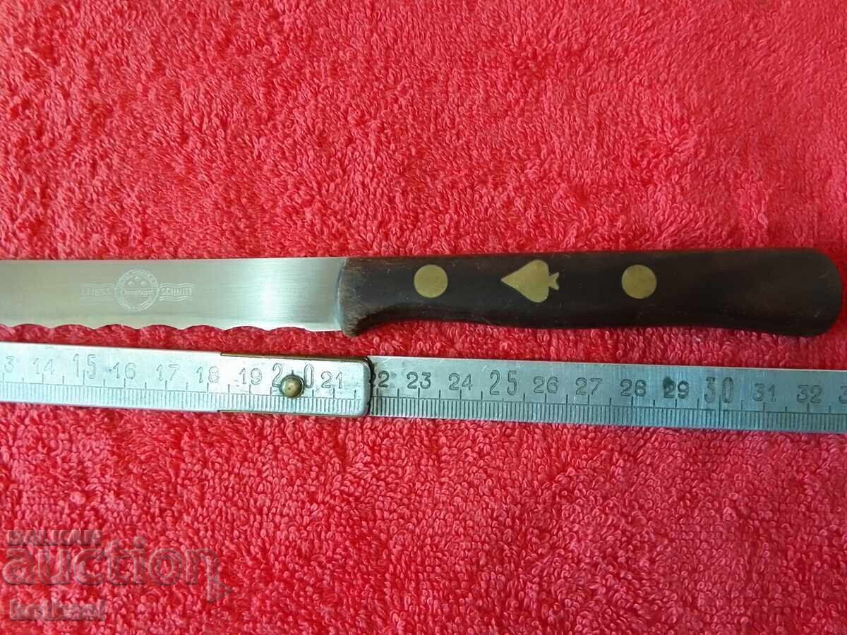 Аукцион Стар кухненски нож СОЛИНГЕН SOLINGEN без луфтове и хлабини