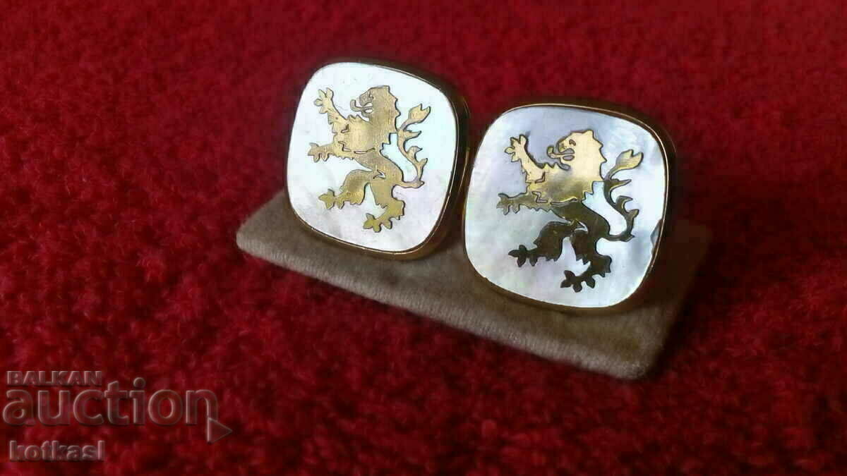 Old Metal Cufflinks Mother of Pearl Lions Buttonholes with price 155.50 BGN | € 79.51