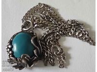 SILVER CHAIN WITH TURQUOISE