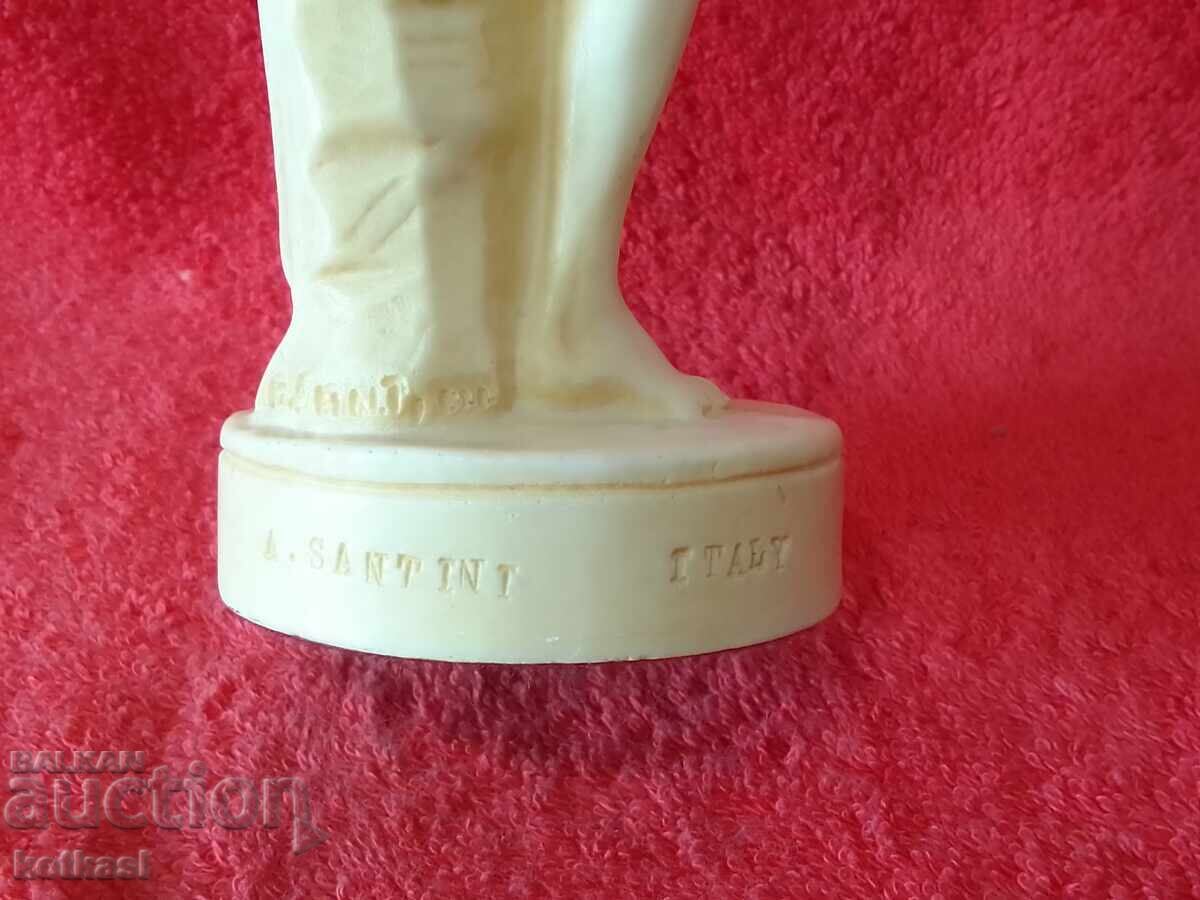 Figure of Venus Bathing A. Santini Italy Alabaster Marked - 5 Figure of Venus Bathing A. Santini Italy Alabaster Marked - 5
