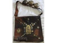 OLD HUGE LEATHER BAG WITH THREE POCKETS THERE IS NO OTHER ONE