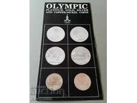 φυλλάδιο του προϊόντος για τα κέρματα το 1980 Ολυμπιακούς Αγώνες στη Μόσχα