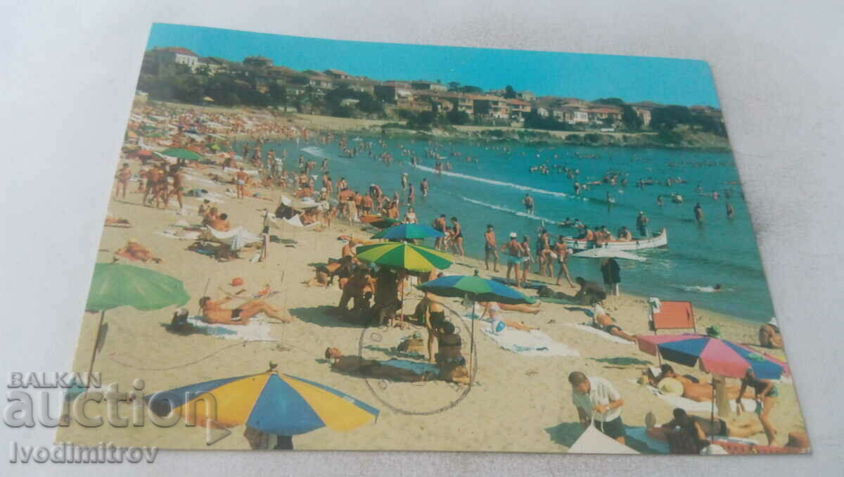 Postcard Sozopol Beach 1978