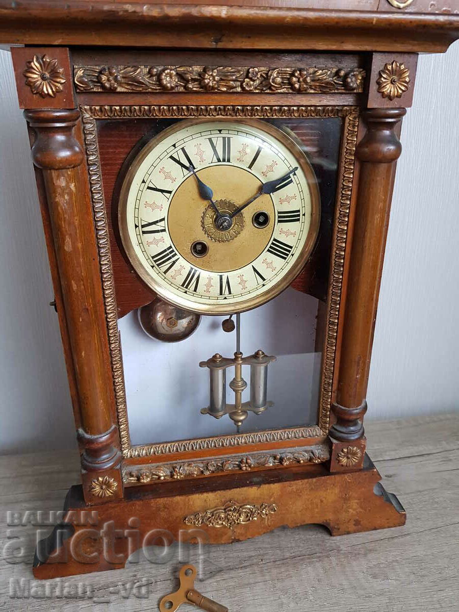 Old mechanical table clock with price 250.00 BGN | € 127.82