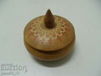 No.*6421 old small round wooden box