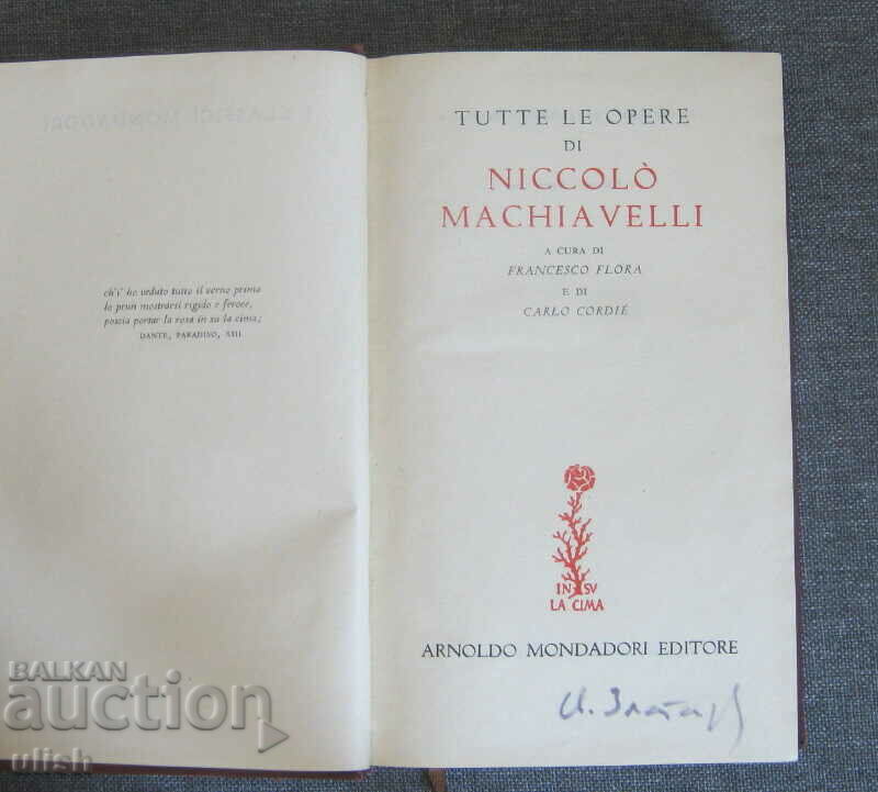 Tutte le opere di Niccolò Machiavelli 1950 volume 1+2 book - 5 Tutte le opere di Niccolò Machiavelli 1950 volume 1+2 book - 5