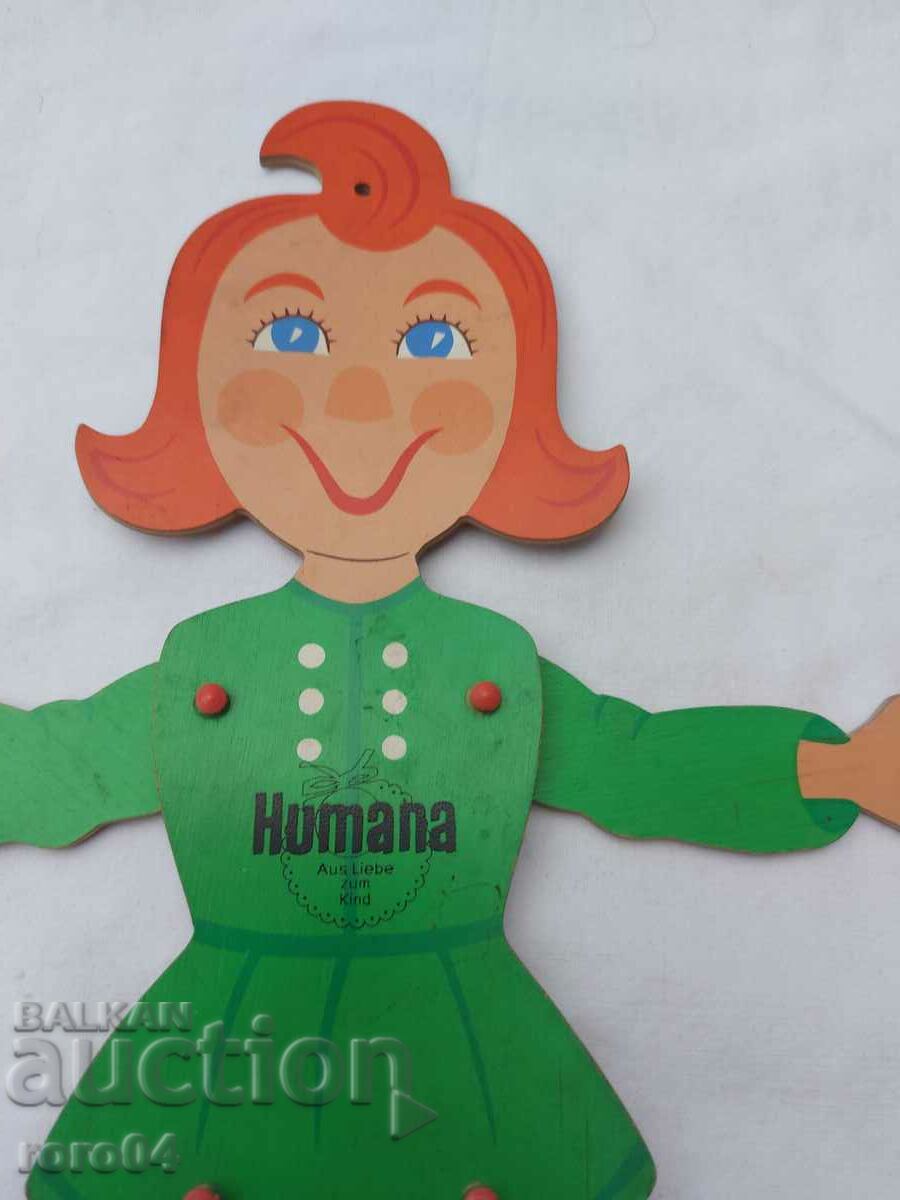 OLD GERMAN WOODEN DOLL - 7 OLD GERMAN WOODEN DOLL - 7