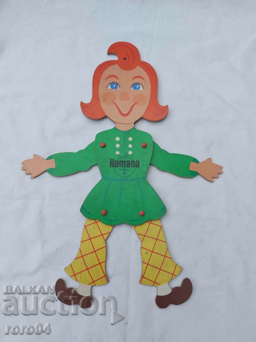 OLD GERMAN WOODEN DOLL