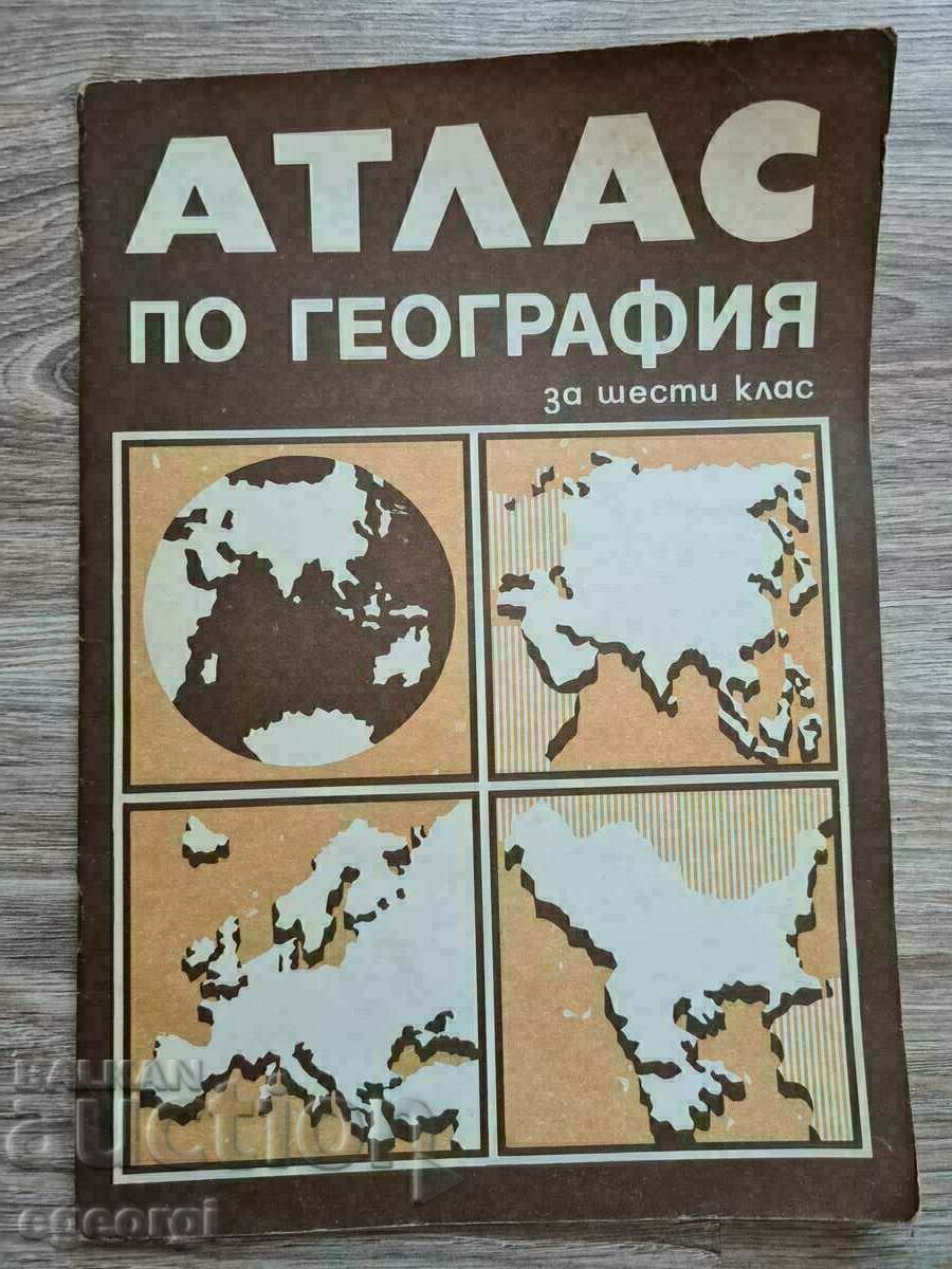 Atlas de geografie pentru clasa a VI-a, ediția a doua, 1987.