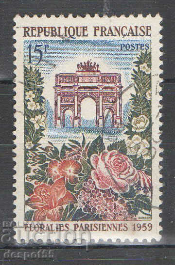 1959. France. Flower exhibition in Paris.