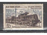 1955. Franţa. Electrificarea căilor ferate.