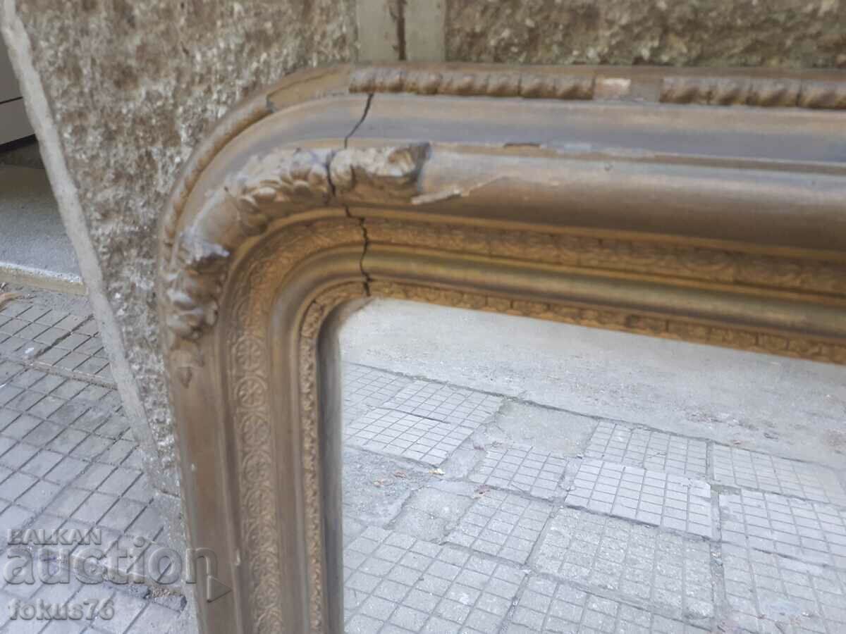 Auction Old large and massive city mirror with baroque boards Auction Old large and massive city mirror with baroque boards