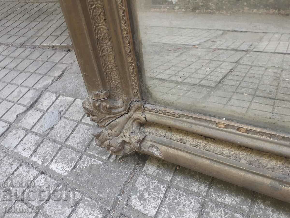 Delivery of Old large and massive city mirror with baroque boards Delivery of Old large and massive city mirror with baroque boards