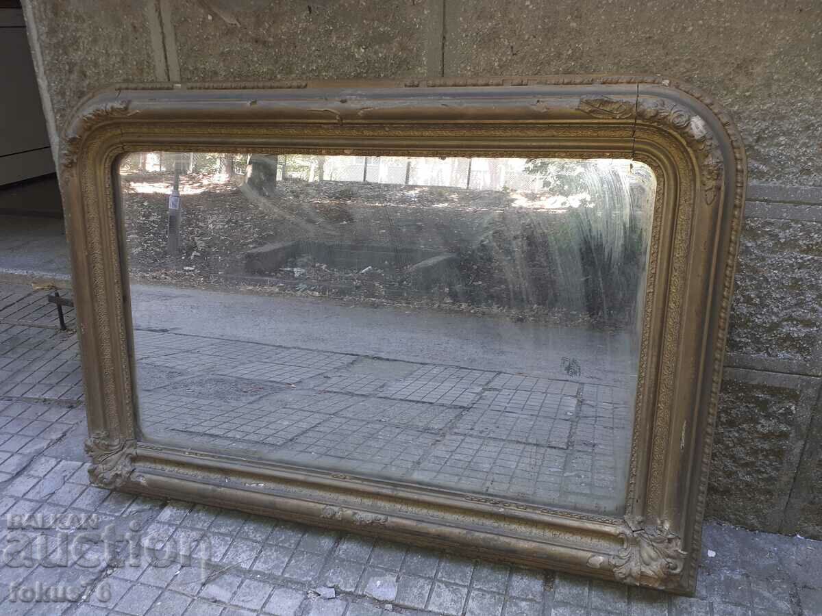 Old large and massive city mirror with baroque boards - 6 Old large and massive city mirror with baroque boards - 6