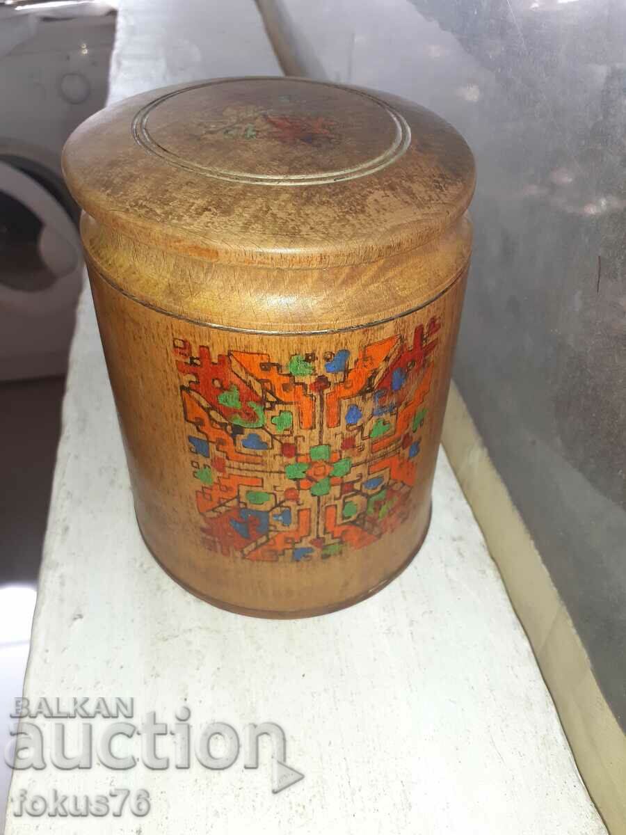 Auction  Old wooden box Ethnography