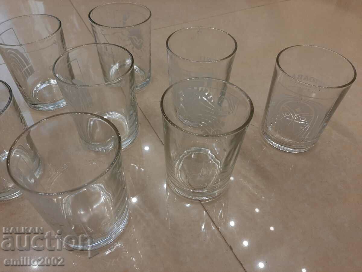 Auction Glass cups retro social Auction Glass cups retro social