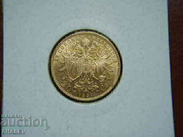 20 Corona 1897 Austria - XF/AU (aur) cu preț € 1299.79 | 2542.17 BGN 20 Corona 1897 Austria - XF/AU (aur) cu preț € 1299.79 | 2542.17 BGN