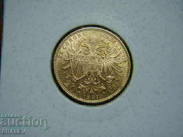 Licitație 20 Corona 1897 Austria - XF/AU (aur)