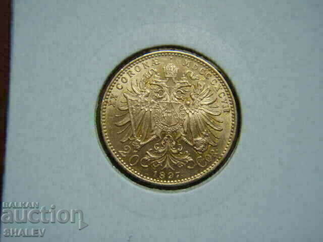 20 Corona 1897 Αυστρία - XF/AU (χρυσός)