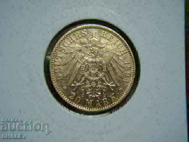 Auction 20 Mark 1894 Saxony (Germany) Saxony - XF/AU (gold) Auction 20 Mark 1894 Saxony (Germany) Saxony - XF/AU (gold)