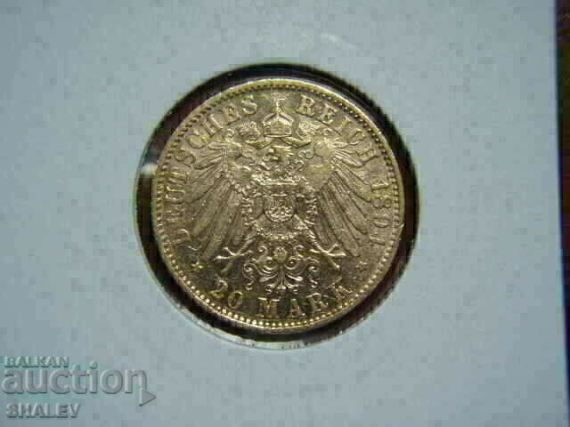 20 Mark 1894 Saxony (Germany) Saxony - XF/AU (gold)