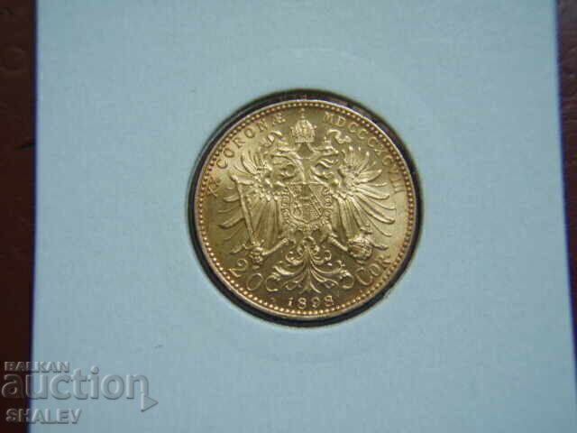 20 Corona 1898 Austria (20 корона Австрия) - AU+ (злато) с цена € 1064.89 | 2082.74 лв.