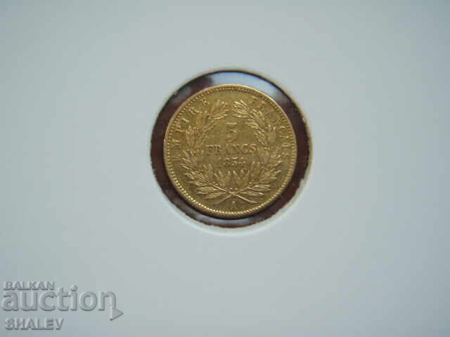 Delivery of 5 Francs 1854 A France (5 Francs France) - AU (gold) Delivery of 5 Francs 1854 A France (5 Francs France) - AU (gold)