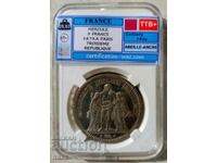 Γαλλία 5 Φράγκα 1873 Α / Ασήμι