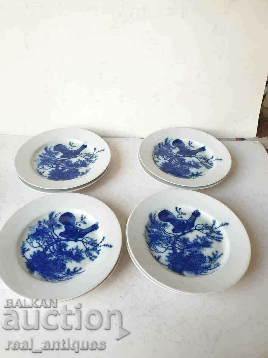 8 pieces of porcelain plates - Dulevo