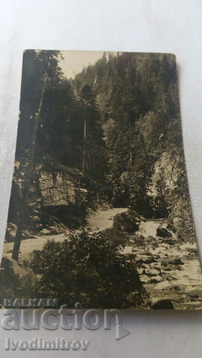 Пощенска картичка Лъджене Чепинскиятъ балконъ Юцачите 1927