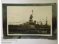 Стара снимка фотография на военен кораб Жана д'Арк ВСВ