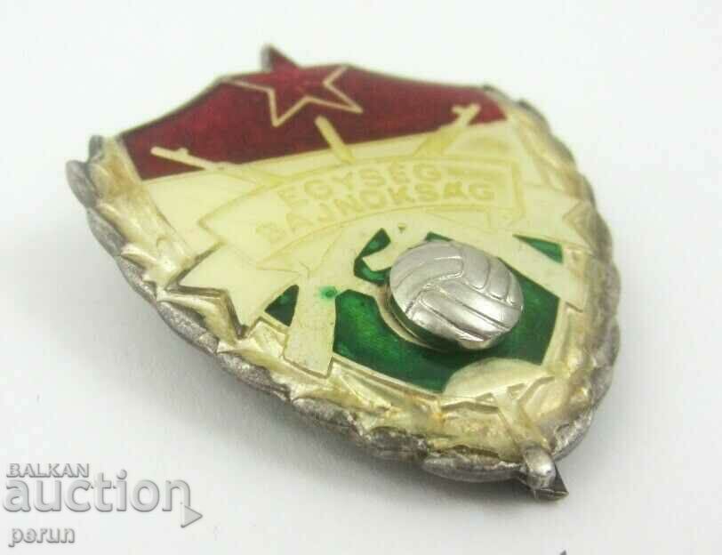 Auction Football Championship-Hungarian People's Army-Old Sign Auction Football Championship-Hungarian People's Army-Old Sign
