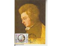Carte poștală maximă Mozart Music