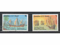 1992. Grenadines and St. Vince. 500 years since the discovery of America